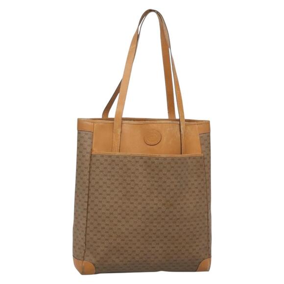GUCCI Micro GG Canvas Tote Bag Pvc Beige Gold 002 123 002 123 - Picture 1 of 13